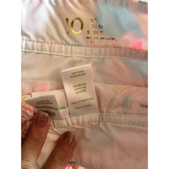 Lilly Pulitzer Womens Size 10 The Walsh Short Vibrant Multicolor Cotton Print - Picture 2 of 6